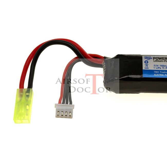 Pirate Arms LiPo 11.1V 1100mAh 20C Stock Tube Type Tamiya