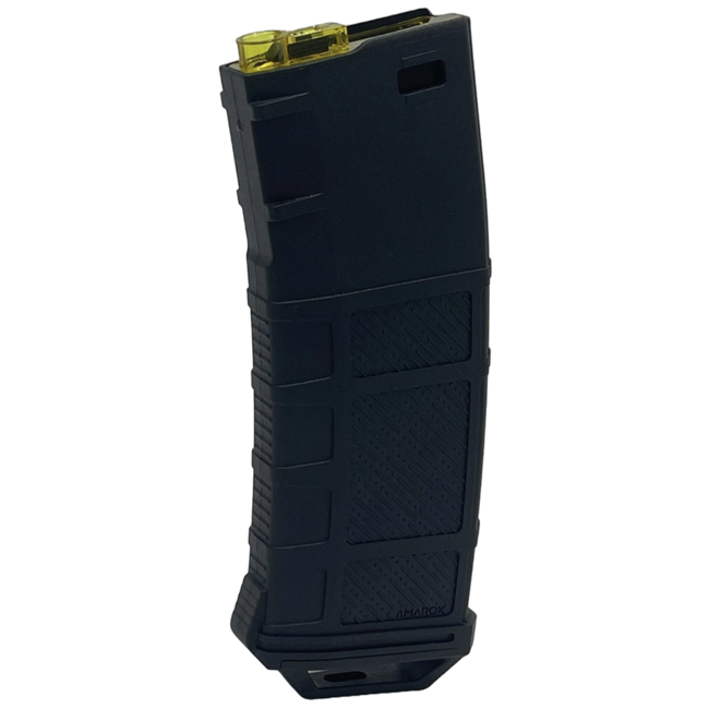 Amarok 250 rounds Fast Feed Mid Cap Magazine - Type A - Black - Yellow Top
