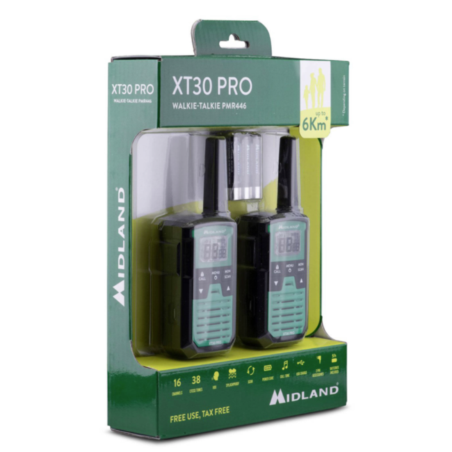 Midland XT30 PMR 446 Walkie Talkie - Set