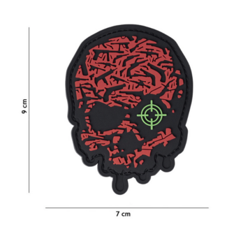 101 Inc. Patch - Target Eye Skull - Red - PVC