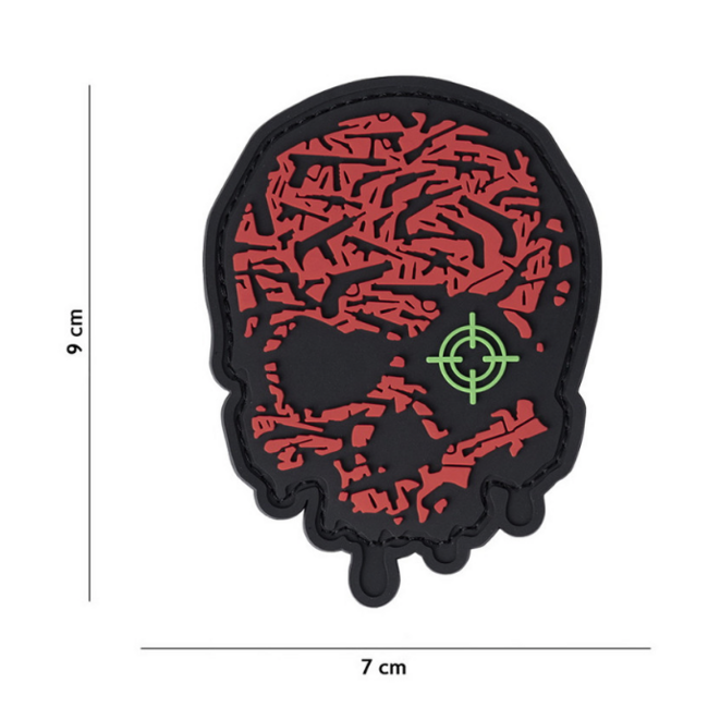 101 Inc. Patch - Target Eye Skull - Red - PVC