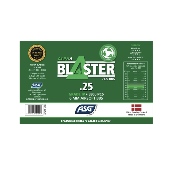 ASG Alpha Blaster Bio BB - 0.25gr. - 3300pcs.