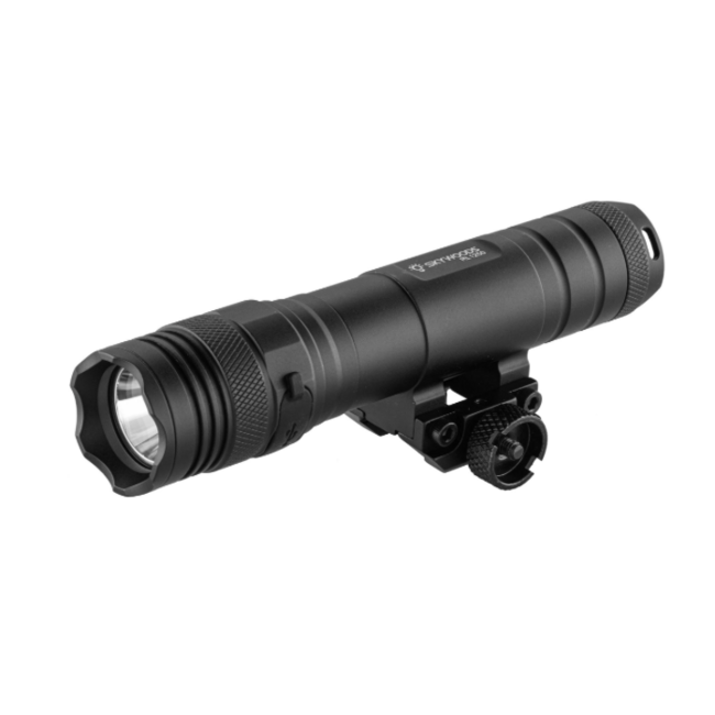 Skywoods Tactical Flashlight - 1250 Lumens with Picatinny & M-Lock Rail Mount - Black