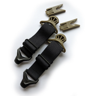 Mask Solutions Helmet Clips - Tan