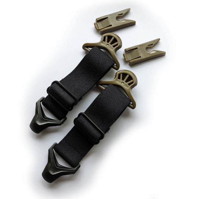 Mask Solutions Helmet Clips - Tan