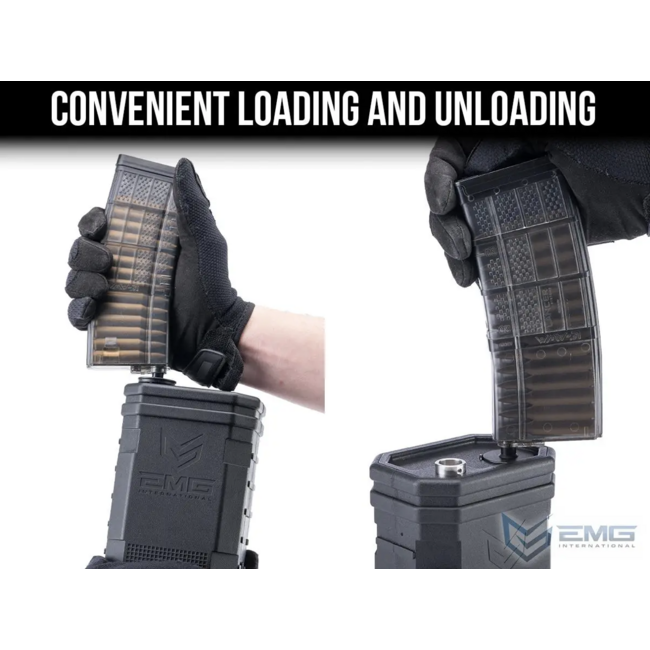 EMG AUTOBOT Electric Speedloader 1400rds - Black + Storage Base
