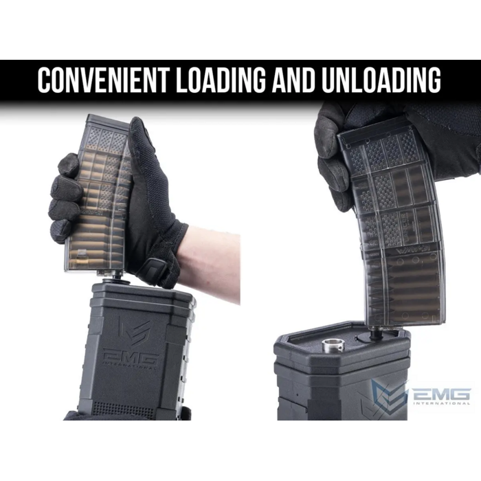 EMG AUTOBOT Electric Speedloader 1400rds - Black + Storage Base