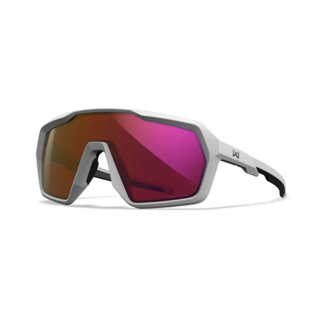 WileyX Citadel - Polished White/Captivate Red Mirror Lens