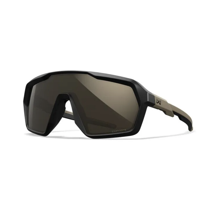 WileyX Citadel - Matte Black-Tan/Captivate Tungsten Mirror Lens