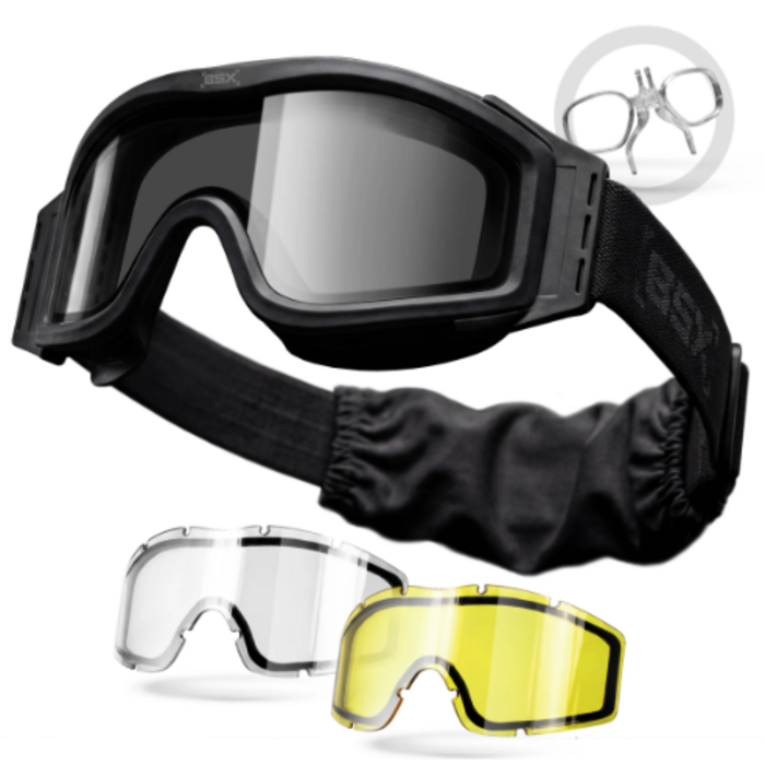 HK Army BSX - Tango Goggle - Black  - 3lenses