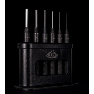 Gun Power Tool 6 Piece Pin Punch Set - Black