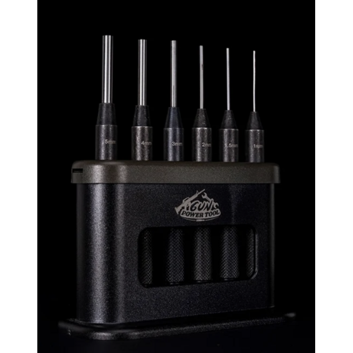 Gun Power Tool 6 Piece Pin Punch Set - Green