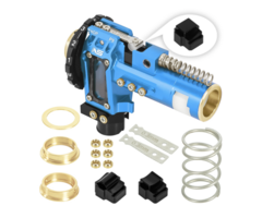 NexxSpeed CNC Aluminum Hopup Chamber Version 2 for M4 Airsoft AEG - Blue