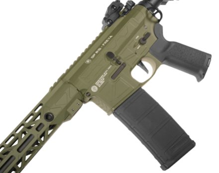 Delta Armory Freya R15 M-Lok 14" AEG with Warhead Motor & Aster II - Olive Green