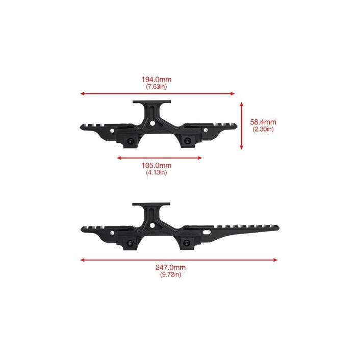 WADSN Micro Mount for T1/T2 - Black