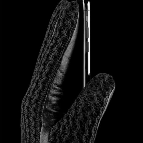 Mujjo Mujjo Leather Crochet Touchscreen Gloves