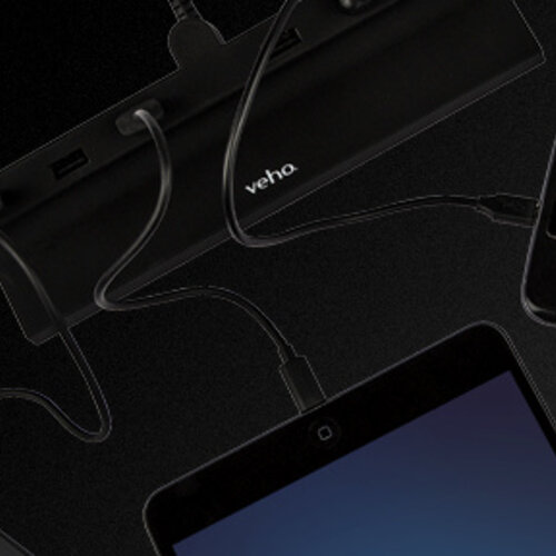 Veho Veho 6 port powered USB hub with multi region plug