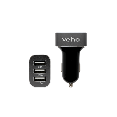 Veho Veho Triple USB 5V 5.1A Car Charger for all USB Charged Devices