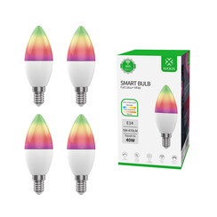 WOOX R9075 4-Pack smart led bulb E14 RGB+CCT
