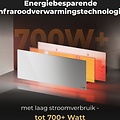 AENO AENO GH3S slimme infrarood verwarmingspaneel - LED-scherm - Red Dot winnaar 2023 voor design en verwarmingstechnologie - Bluetooth - WIFI - 700 Watt - Elektrische kachel - Verwarmingsplaat - Infrarood + convectie - Wit