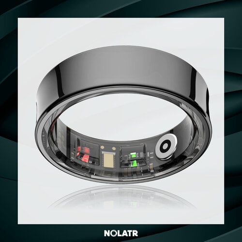 NOLATR NOLATR LUX Smart Ring - Step Counter - Sleep Tracker - Black - Size 11