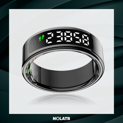 NOLATR VUE Smart Ring met Display - Zwart - Maat 11