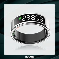NOLATR Smart Ring ELITE VUE Silver - Size 12