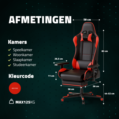 Game Hero Game Hero Winner X1 Gaming Chair - Red