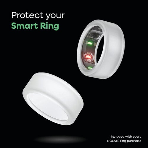 NOLATR NOLATR NEX Smart Ring - Step Counter - Sleep Tracker - Silver - Size 9