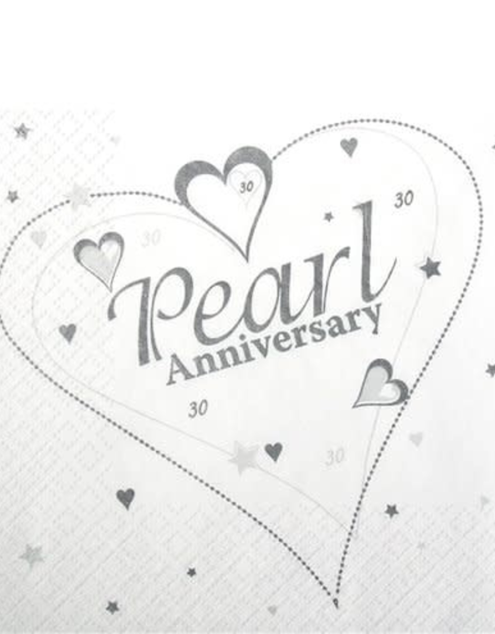 Pearl Anniversary Napkins - 3ply Paper