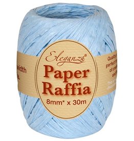 Pastel Blue Paper Raffia - 30m