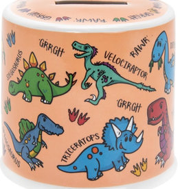 Little Stars Dinosaur Money Box, 10cm
