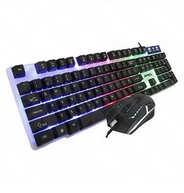 JEDEL JEDEL GK100 DESKKIT 7 COLOUR RGB LED BACKLIT KEYBOARD AND MOUSE GAMING COMBO