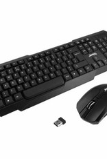 JEDEL JEDEL WS880 WIRELESS GAMING KEYBOARD & MOUSE, 2.4GHZ, 2000DPI, 3 BUTTONS, BLACK