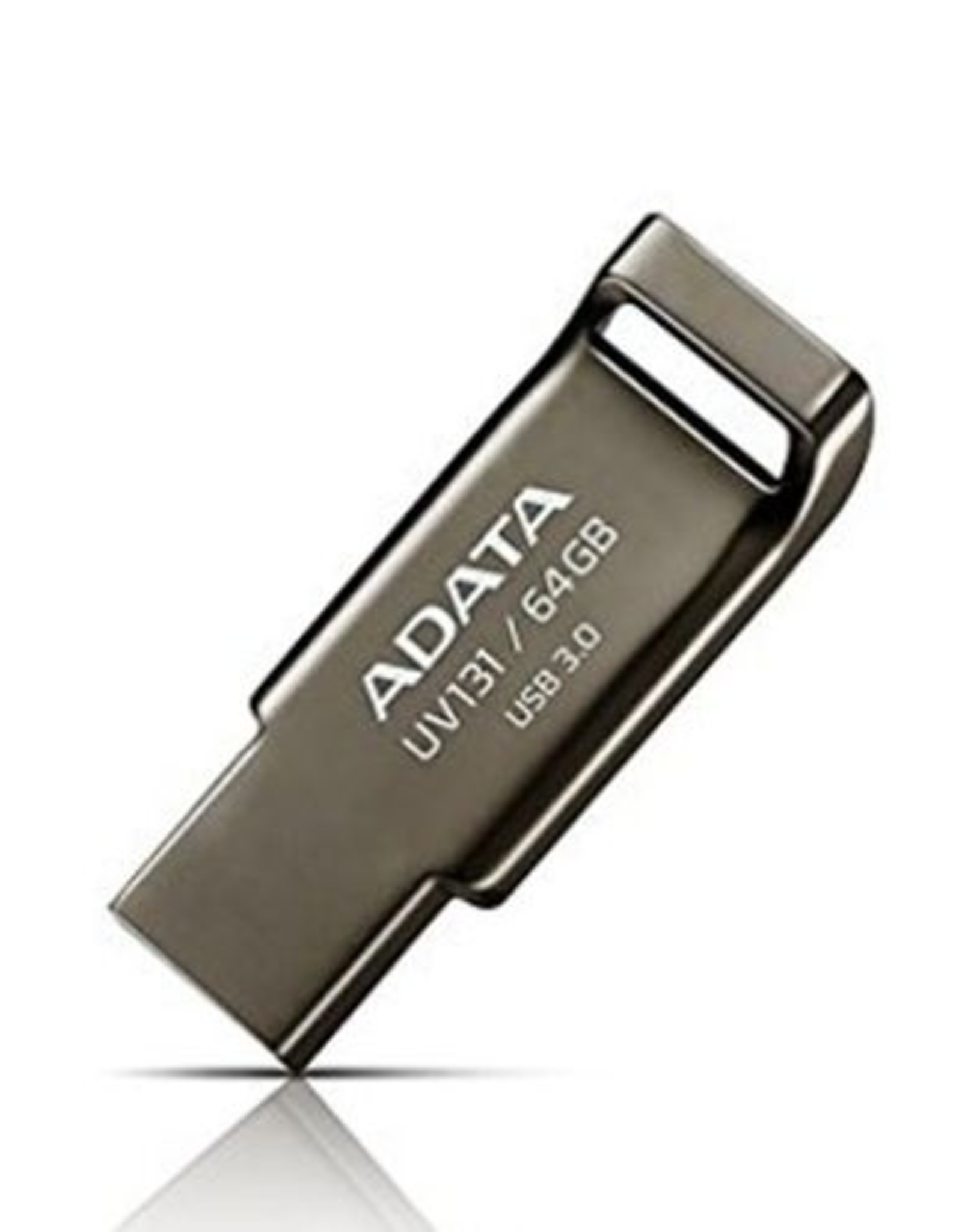 ADATA ADATA USB3.0 MEMORY PEN (UV131), 64GB, CHROMIUM GREY ZINC-ALLOY, CAPLESS