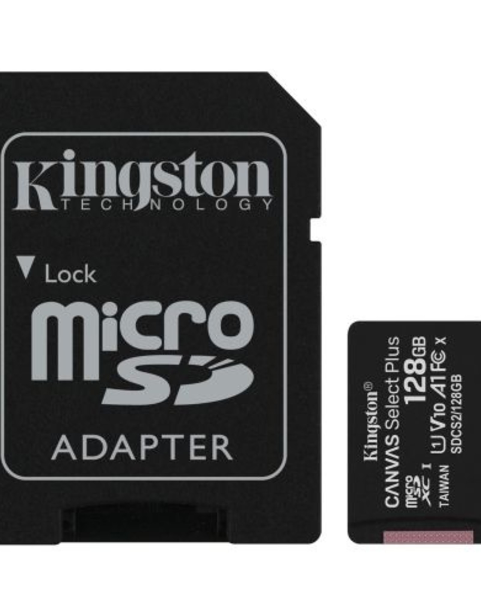 KINGSTON KINGSTON CANVAS SELECT PLUS 128GB UHS-1 U3 MICRO SD CARD + SD ADAPTOR