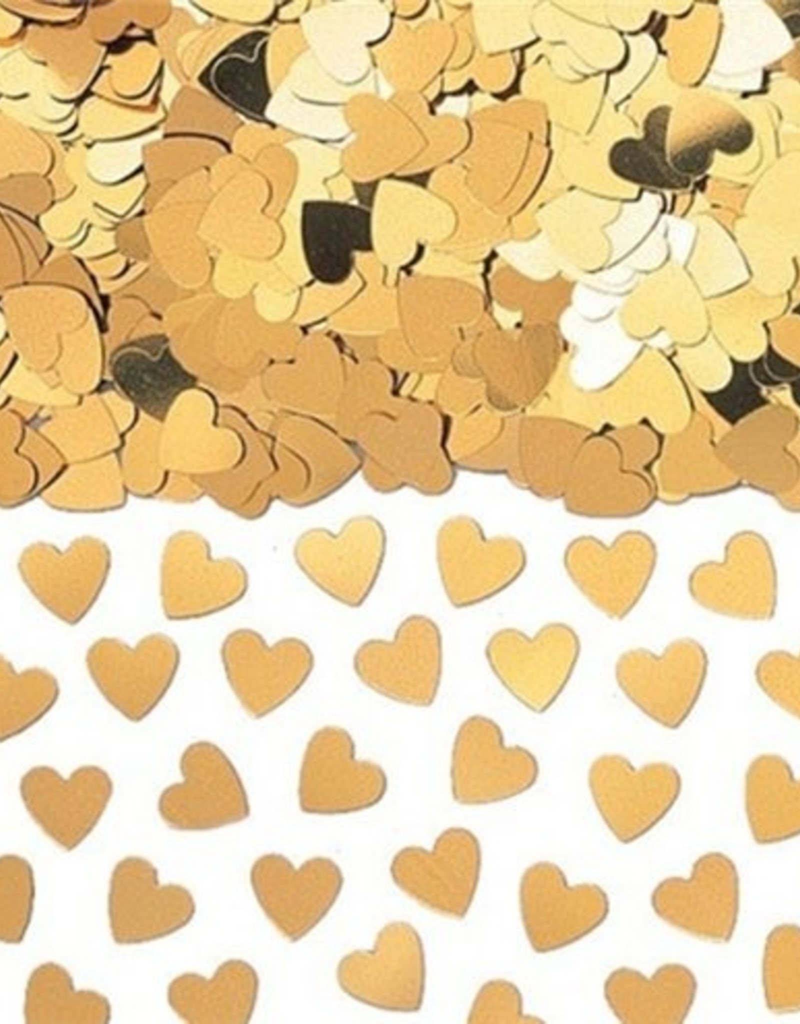 Gold Sparkle Hearts Metallic Confetti - 14g
