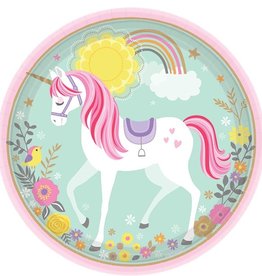 Magical Unicorn Paper Plates - 23cm