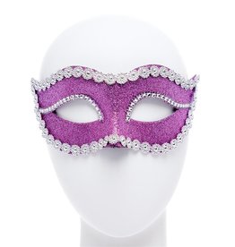 Pink Glitter Masquerade Mask