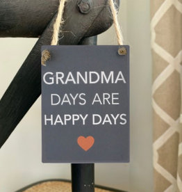 Grandma Days Mini Metal Sign