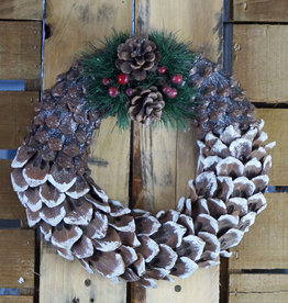 Pinecone Decal Wreath 27cm