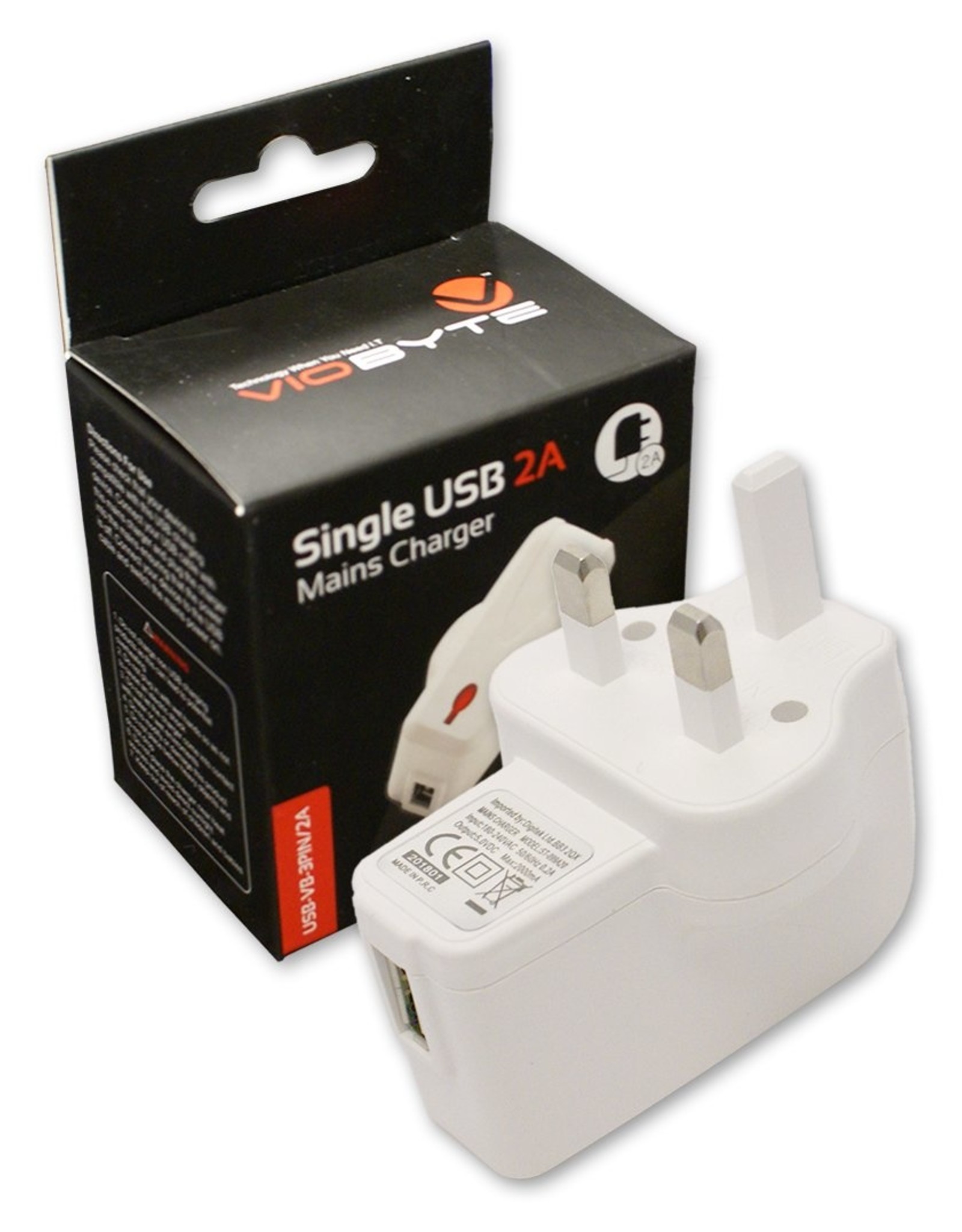 Viobyte Viobyte single USB 2A mains charger