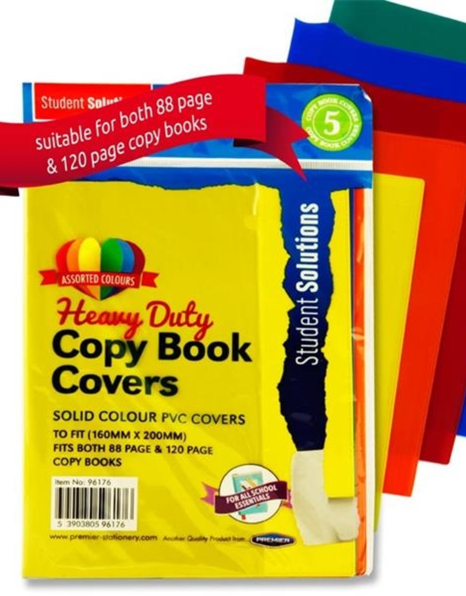 PACK OF 5 HEAVY DUTY BOOK COVERS