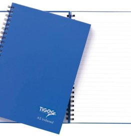 TIGER A5 TWIN WIRE INDEXED BOOK 72 SHEETS