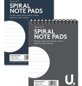 SPIRAL NOTE PAD 5X3" 5 PACK