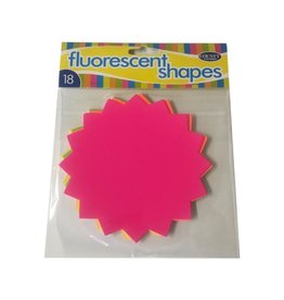 COUNTY FLUORESCENT STARS 128MM 18 PACK