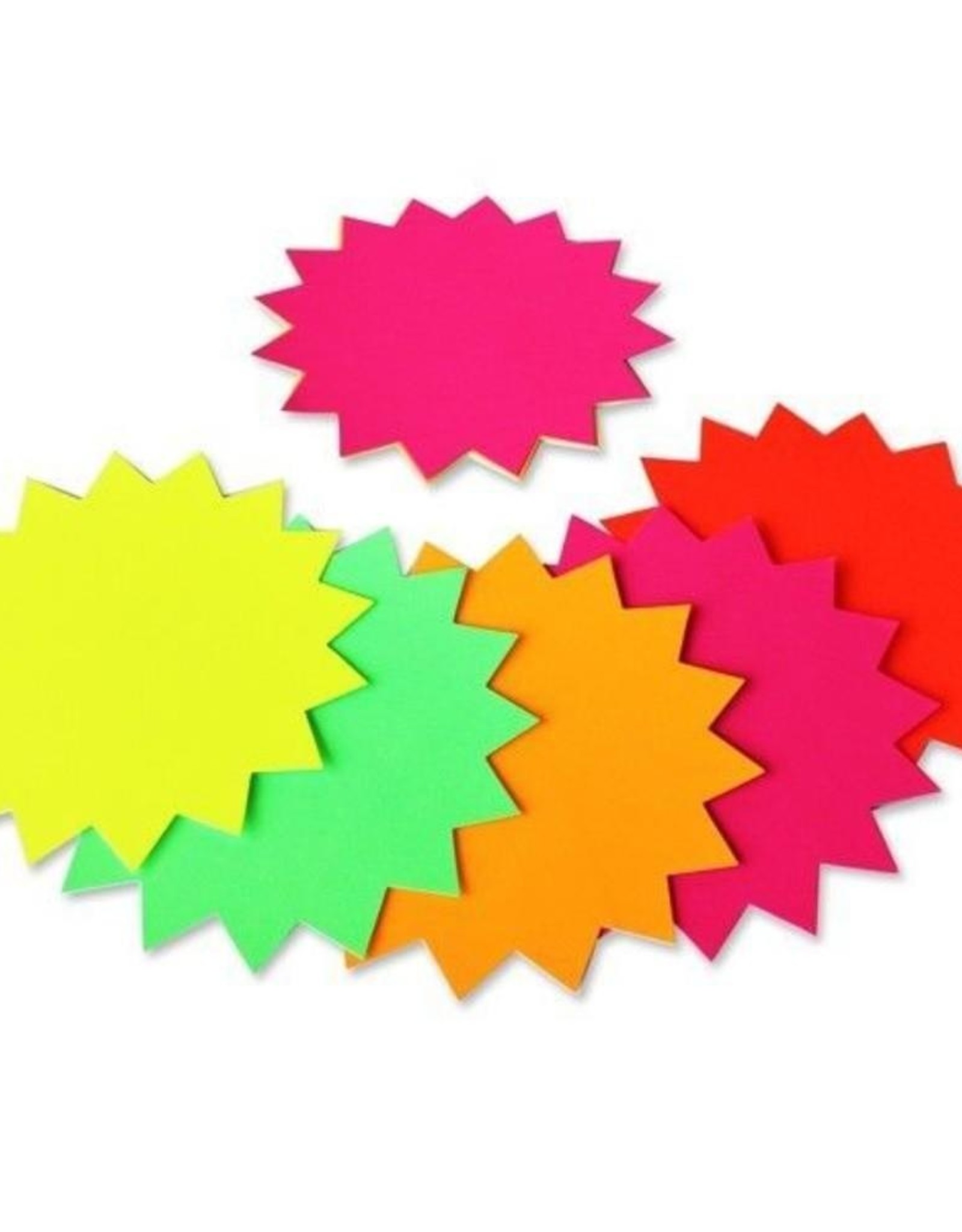 COUNTY FLUORESCENT STARS 152MM 12 PACK