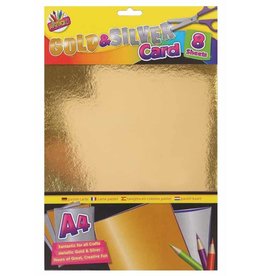 8 Sheets A4 Gold & Silver Card