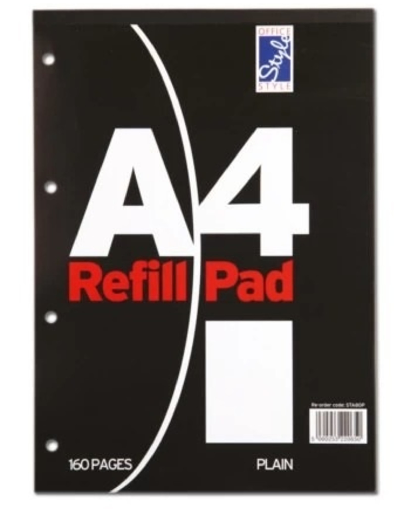 *SILVINE IMPACT A4 REFILL PAD 160 PAGES PLAIN ( BLACK COVER