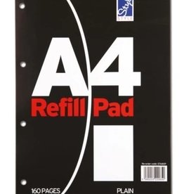 *SILVINE IMPACT A4 REFILL PAD 160 PAGES PLAIN ( BLACK COVER